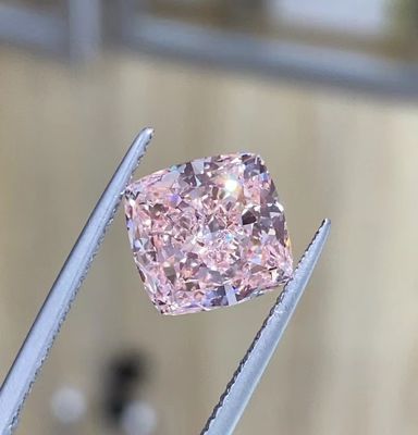 Nệm cắt rực rỡ Đám kim cương màu hồng rỗng phòng thí nghiệm trưởng thành 10 Mohs