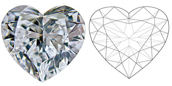 ZKZ Diamonds Fancy CVD Lab Grown Diamonds 1.3-2ct Hình trái tim