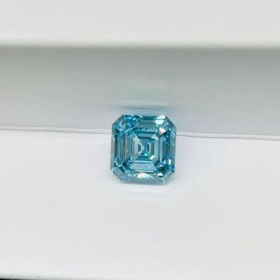 Phòng thí nghiệm kim cương tổng hợp Asscher Cut Blue Diamonds 1-2 Carat
