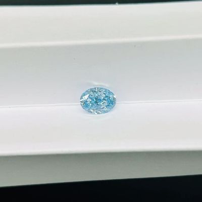 ZKZ Kim cương 1 carat kích thước hình bầu dục Phòng thí nghiệm lỏng trưởng thành Kim cương xanh VVS2