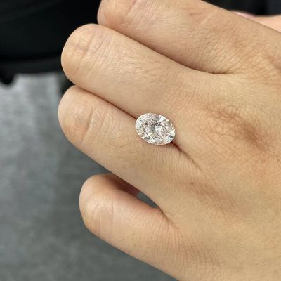 Trang sức Trang trí Kim cương tổng hợp hình bầu dục rời 1-1,99 carat VVS-VS