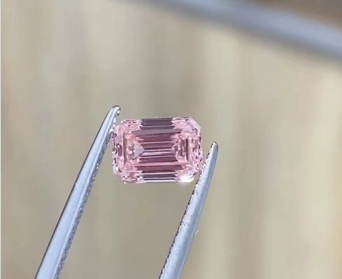 Phòng thí nghiệm tổng hợp Emerald Cut Lab Grown Pink Diamonds Trang sức Fancy Light Grade