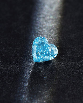 IGI Certified Fancy Intense Blue CVD Heart Shape Kim cương tổng hợp 100% Kim cương 2ct