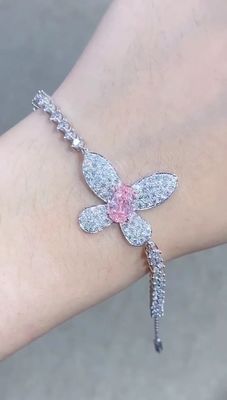 Vòng đeo tay kim cương tổng hợp lỏng lẻo sản phẩm bướm đồ trang sức sản xuất vòng cổ tai