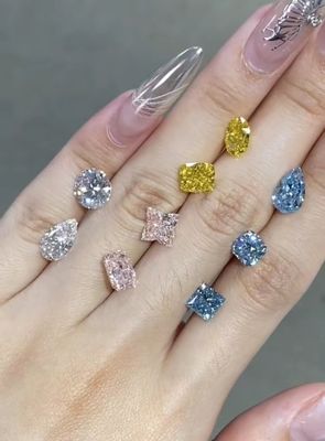 Kim cương tổng hợp được chứng nhận kim cương tròn lỏng kim cương được trồng trong phòng thí nghiệm kim cương trang sức nhẫn CVD