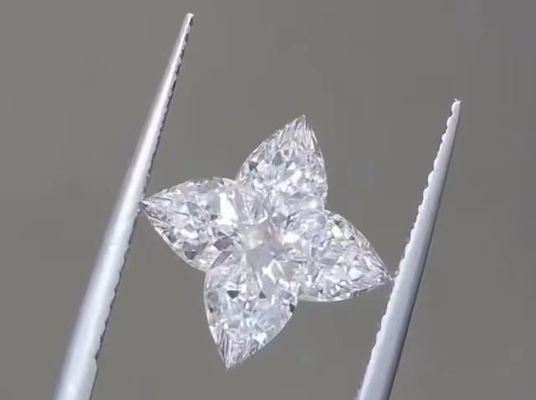 Kim cương trồng trong phòng thí nghiệm trắng 4CT CVD LV cắt lỏng kim cương DEF VS1 Để trang trí đồ trang sức
