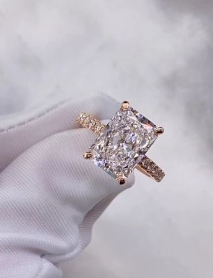 Nhẫn kim cương tỏa sáng Nhẫn kim cương trắng Nhẫn đính hôn Nhẫn cưới Nhẫn kim cương trưởng thành