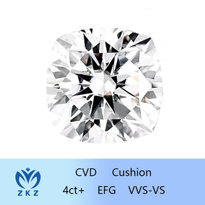 Kích thước lớn 4CT + Cushion hình dạng CVD phòng thí nghiệm trưởng thành kim cương nguyên nguồn nhà máy
