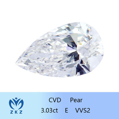 Pear cắt như phát triển CVD phòng thí nghiệm phát triển kim cương 3ct với IGI chứng nhận nhà máy bán