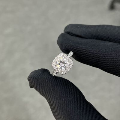 1.008ct Vòng D/E VVS CVD Vòng kim cương trắng Vòng kim cương trưởng thành với chứng chỉ IGI