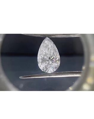 Phòng thí nghiệm hình quả lê tạo ra kim cương trồng CVD Kim cương vượt qua thử nghiệm không có dây chuyền