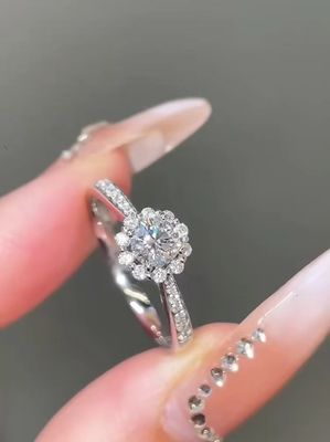 Hoa hướng dương trong phòng thí nghiệm Nhẫn kim cương tặng quà Đề nghị hôn nhân Nhẫn cưới
